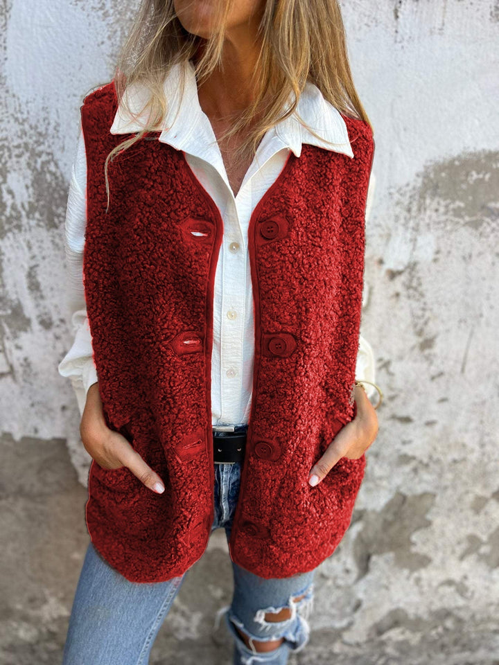 Lynora | Button-Down Short Warm Vest