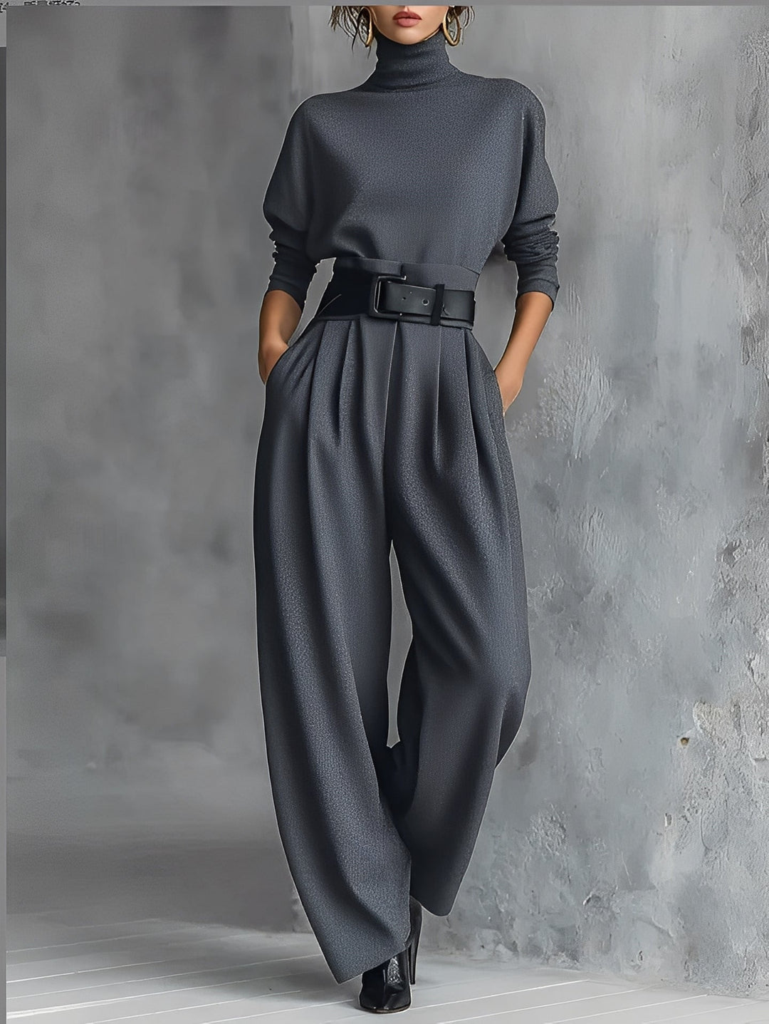 Maria | set with a turtleneck and straight pants