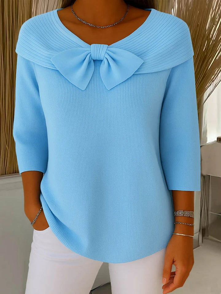 Amelia | Elegant Bow-Knit Sweater
